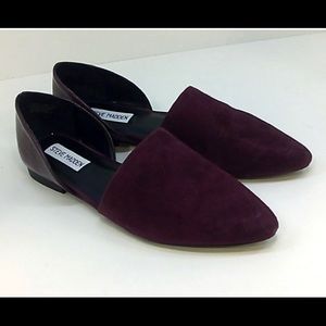 Burgundy Steve Madden Talent Womens Suede D'Orsay